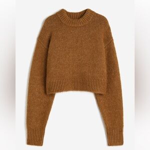 H&M brown short sweater size S